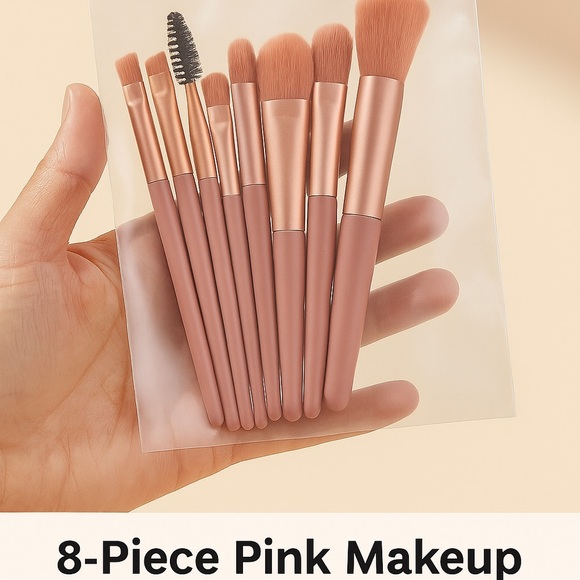 Rose Gold 8-Piece Makeup Brush Set - Picture 1 of 1